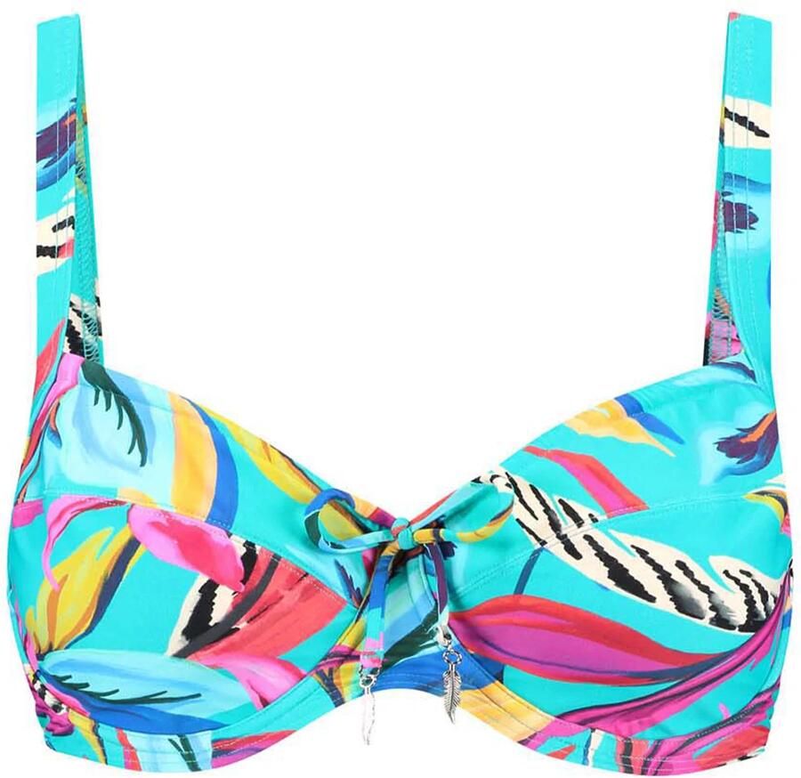 Cyell niet-voorgevormde beugel bikinitop turquoise roze - Foto 3