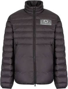 Emporio Armani EA7 Jacket with standing collar Zwart Heren