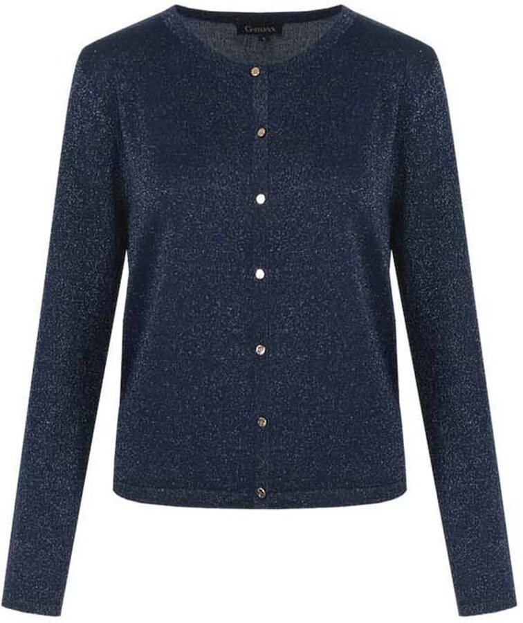 G-maxx gebreid vest donkerblauw - Foto 3