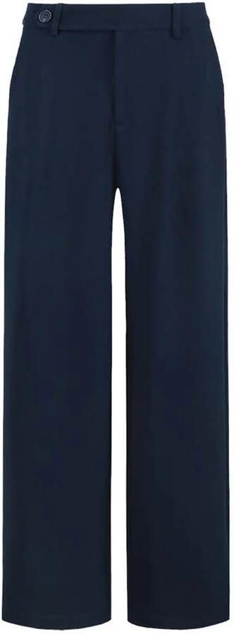 G-maxx wide leg regular waist pantalon donkerblauw - Foto 3