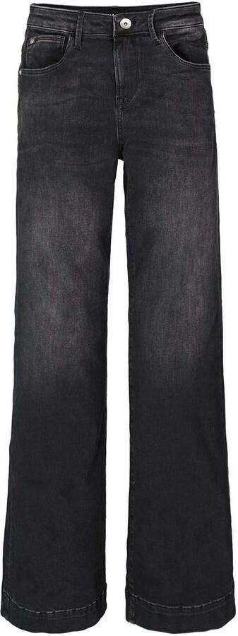 Garcia high waist wide leg jeans black denim - Foto 4