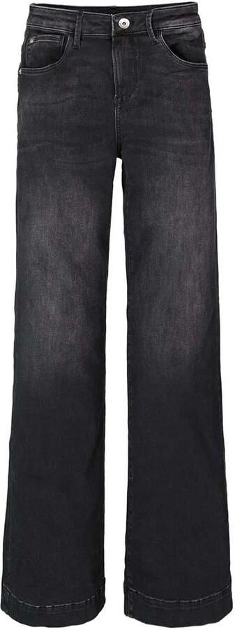 Garcia high waist wide leg jeans black denim - Foto 4