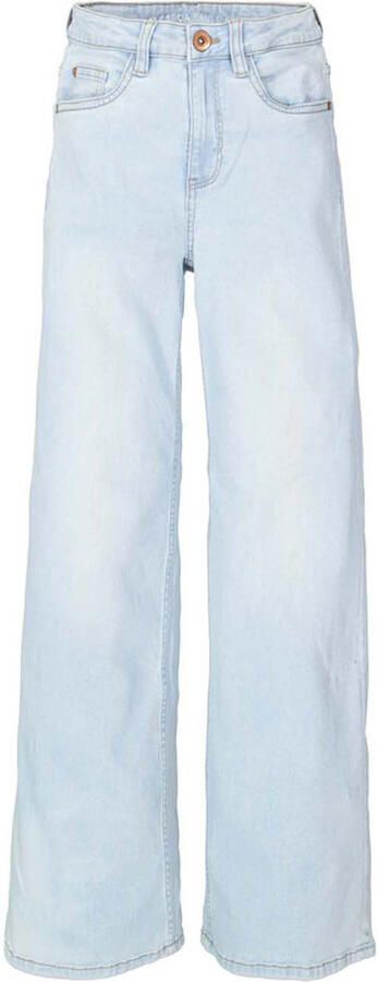 Garcia high waist wide leg jeans Annemay bleached Blauw Meisjes Stretchdenim 170
