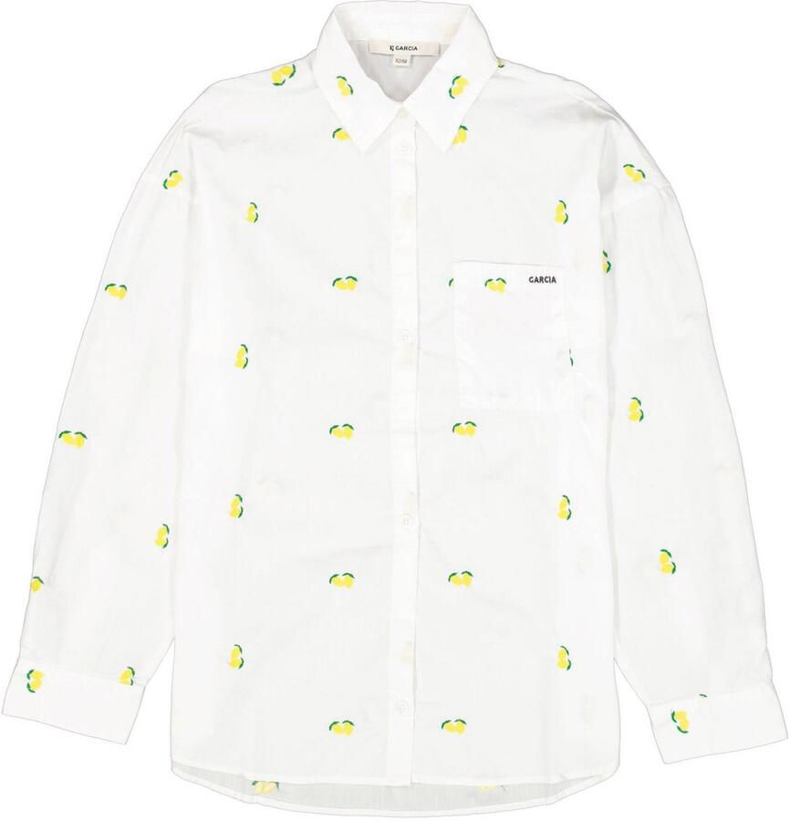 Garcia Overhemdblouse met borstzak en logostitching