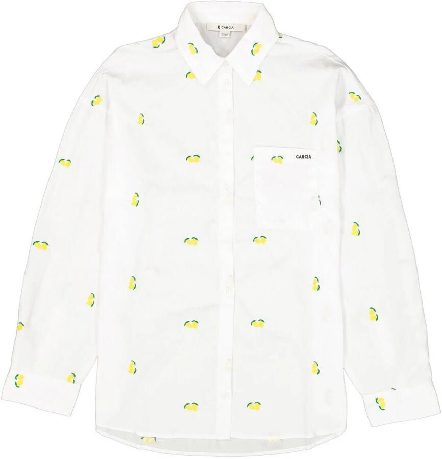 Garcia Overhemdblouse met borstzak en logostitching