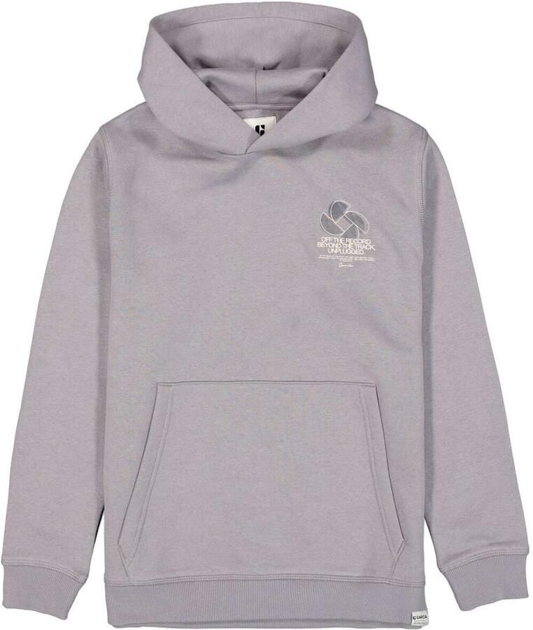 Garcia rechtvallende hoodie met backprint grijs - Foto 4