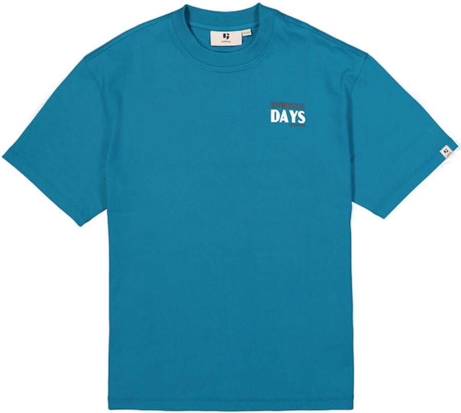 Garcia T-shirt met backprint blauw - Foto 4