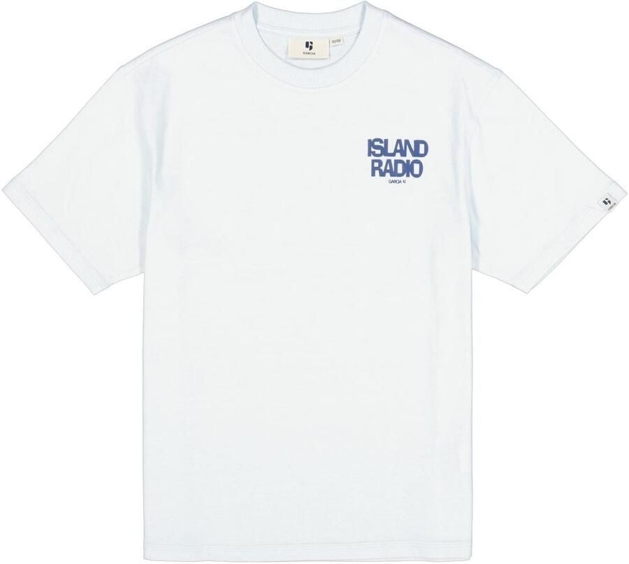 Garcia T-shirt met backprint lichtblauw - Foto 3