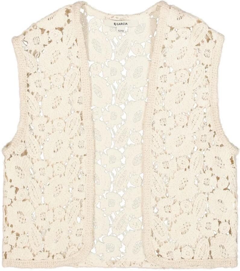 Garcia gilet ecru gehaakt - Foto 4