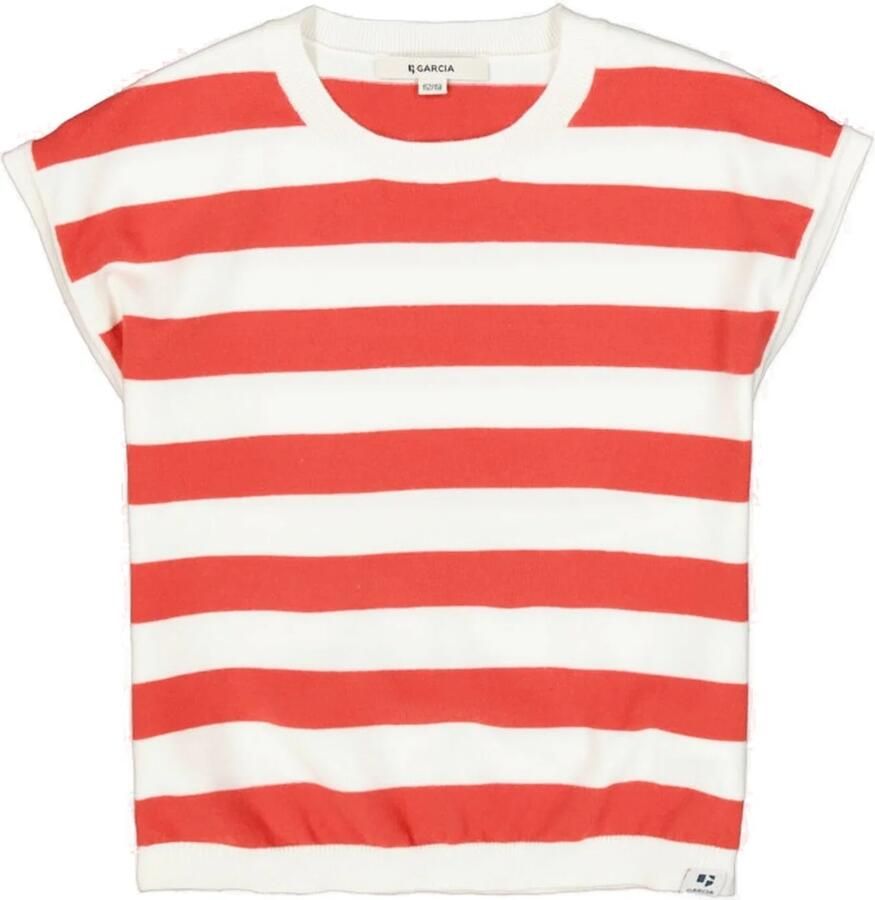 Garcia Regular fit spencer in tricotlook met logopatch