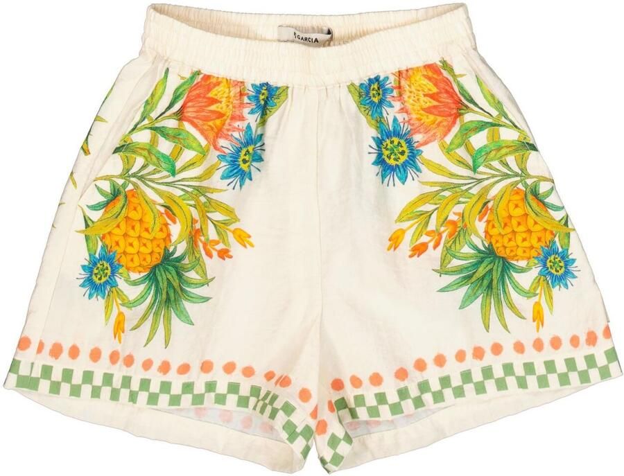 Garcia Korte broek in all-over look met elastische band - Foto 4