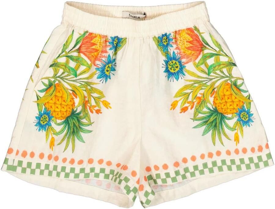 Garcia Korte broek in all-over look met elastische band - Foto 4