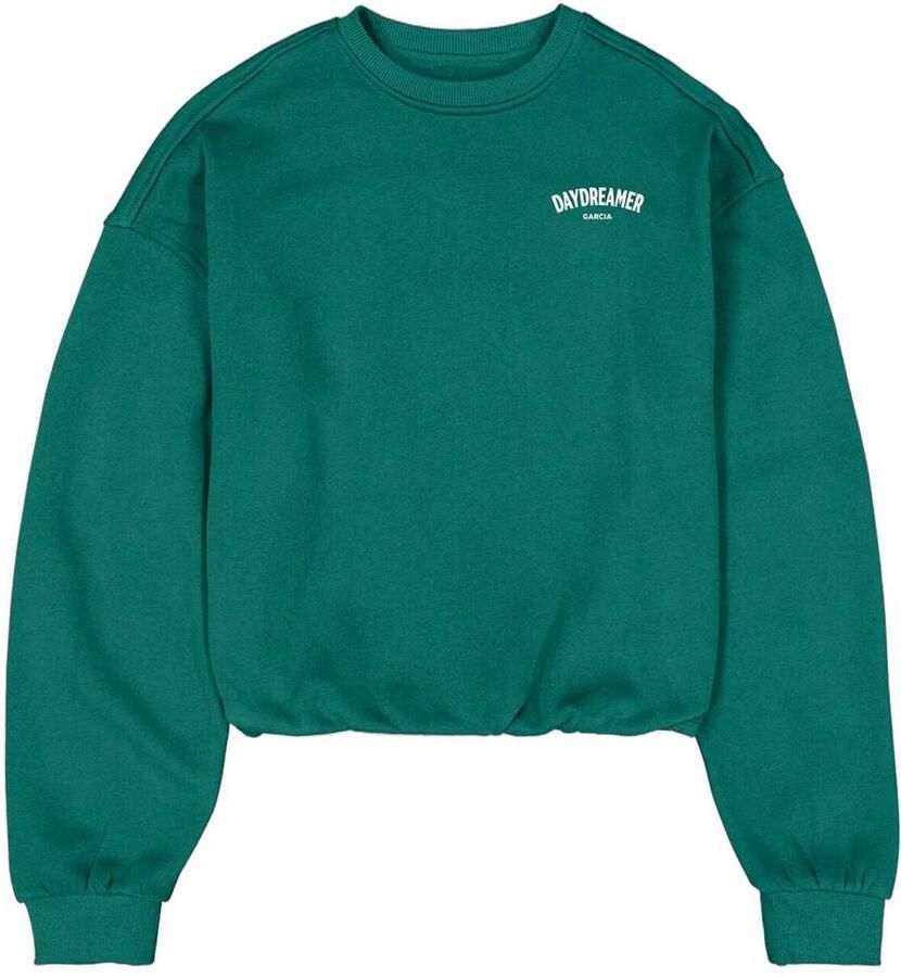 Garcia boxy sweater met backprint groen - Foto 3