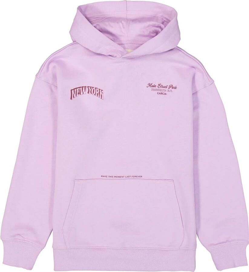 Garcia hoodie met backprint lila - Foto 3
