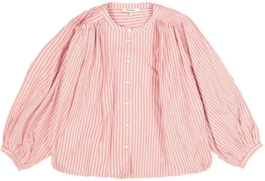 Garcia gestreepte blouse rood - Foto 4