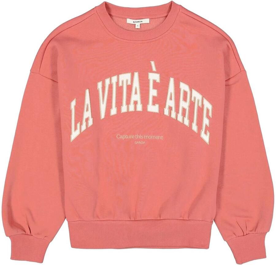 Garcia sweater met print roze - Foto 4