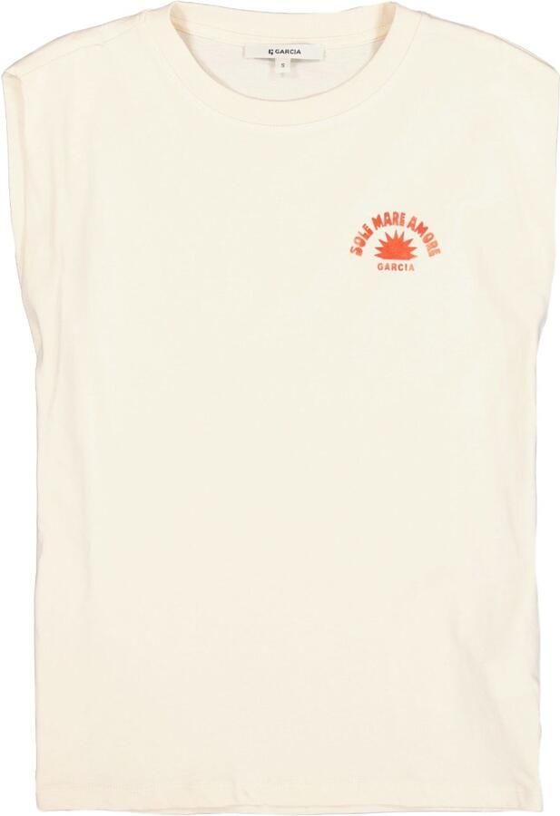 Garcia T-shirt met backprint ecru - Foto 4