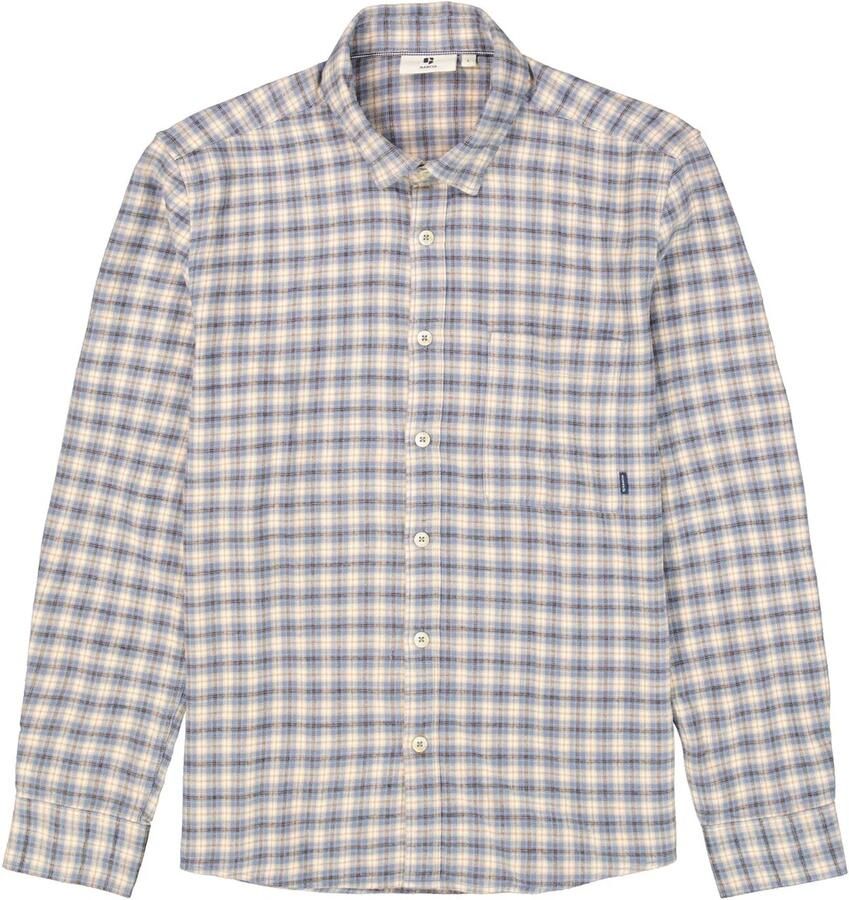 Garcia regular geruite casual overhemd blauw - Foto 3