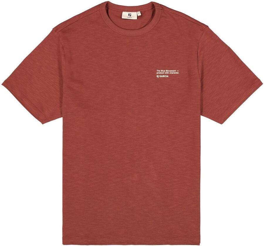 Garcia regular T-shirt met backprint rood - Foto 4