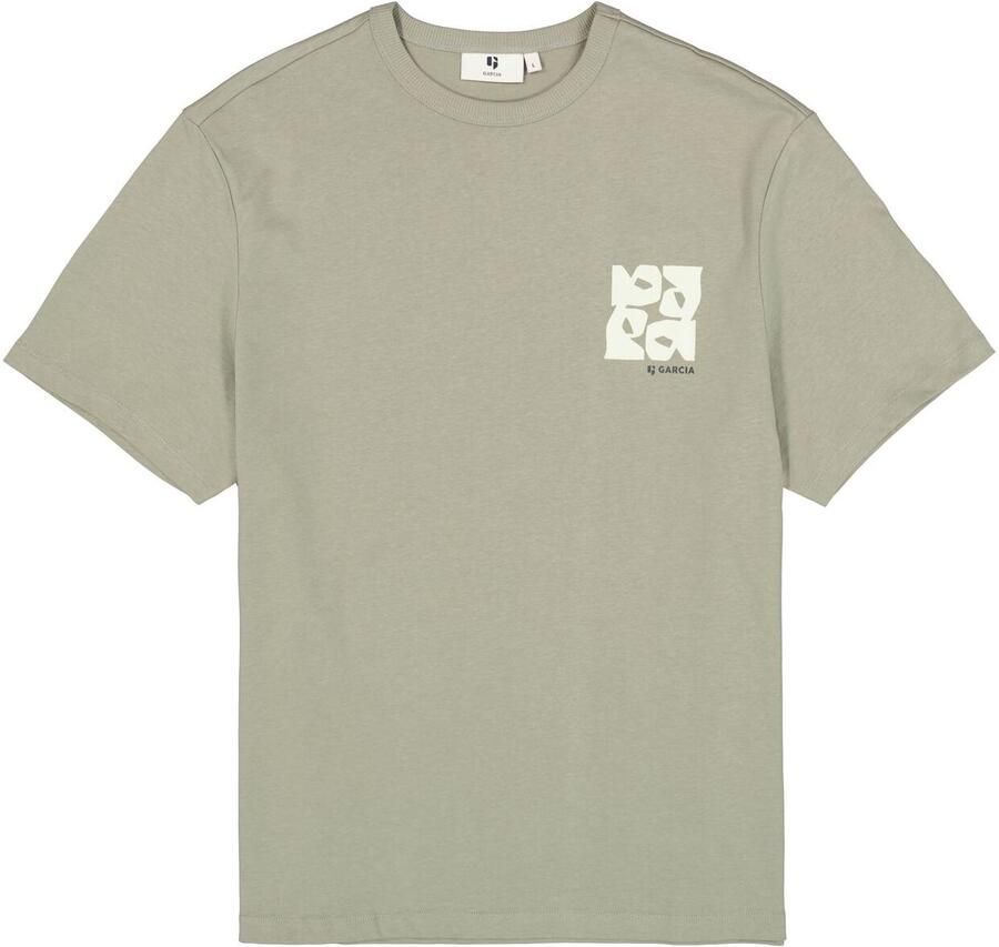 Garcia regular T-shirt met backprint groen - Foto 4