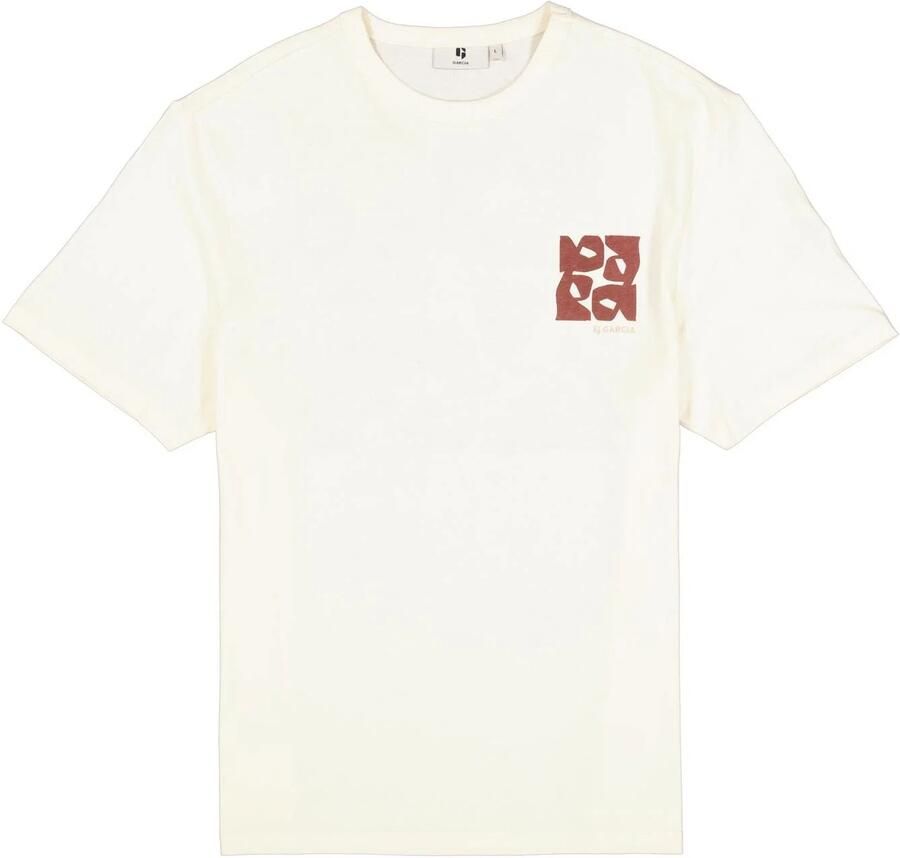 Garcia regular T-shirt met backprint ecru - Foto 4