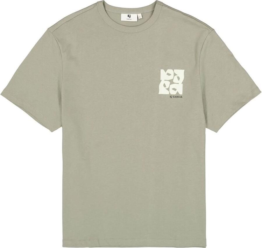 Garcia regular T-shirt met backprint groen - Foto 4