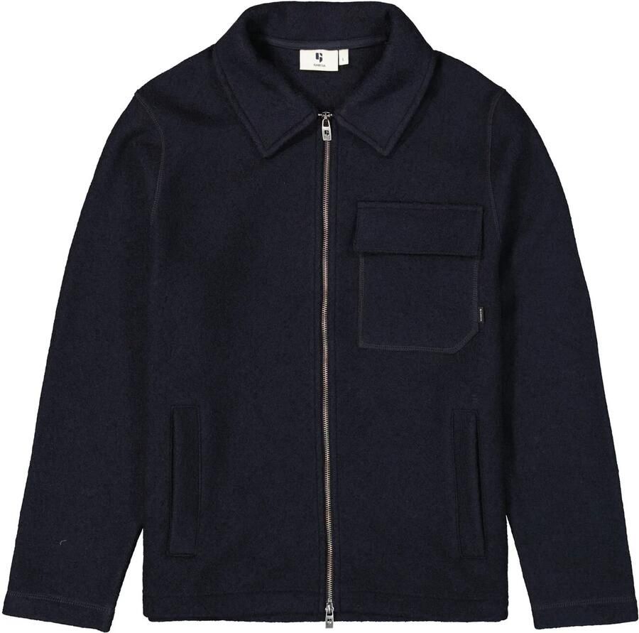Garcia overshirt met wol donkerblauw - Foto 4