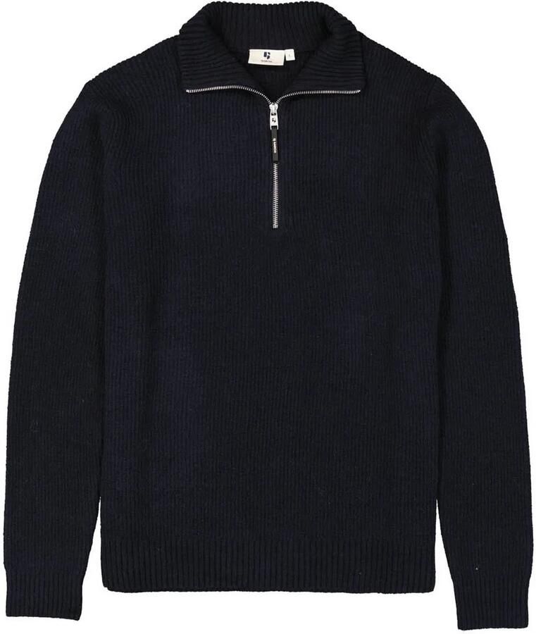 Garcia trui met wol rib gebreid donkerblauw - Foto 4