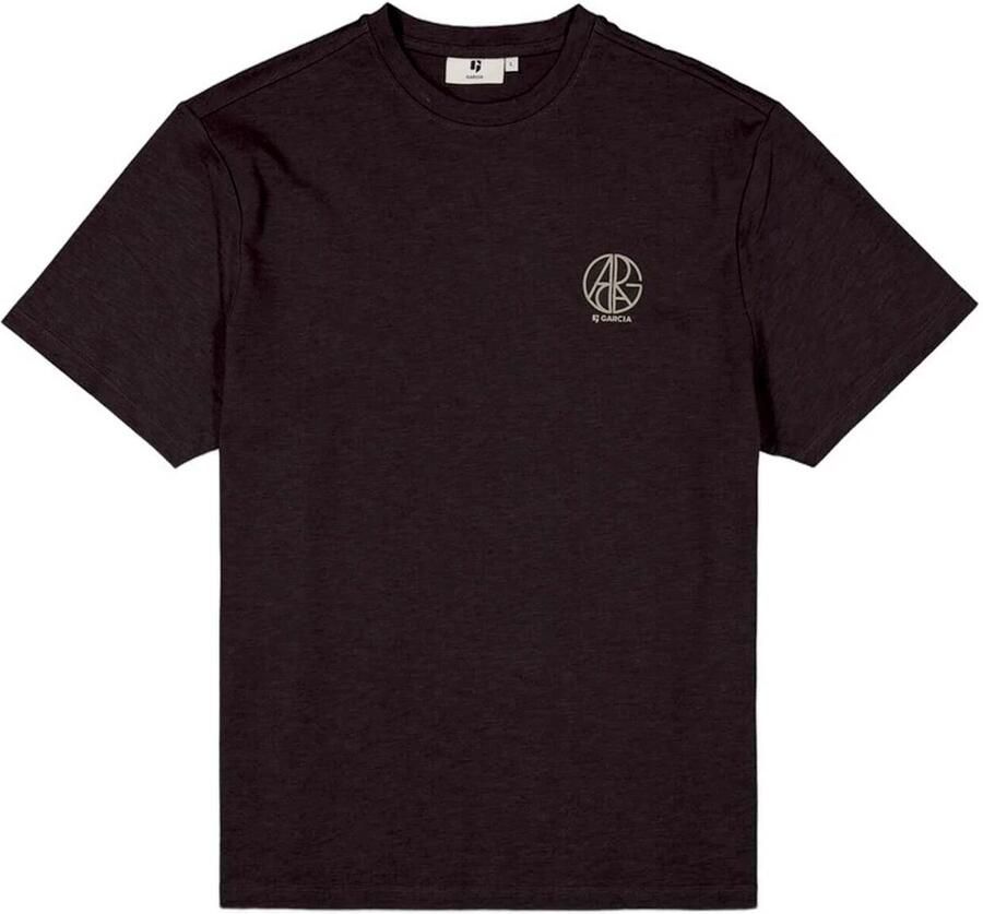 Garcia relaxed fit T-shirt met backprint donkerpaars