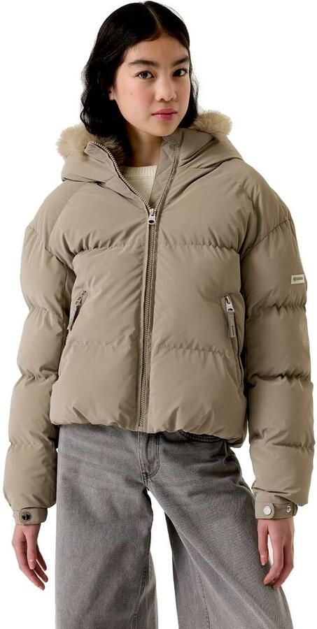 Garcia gewatteerde winterjas beige