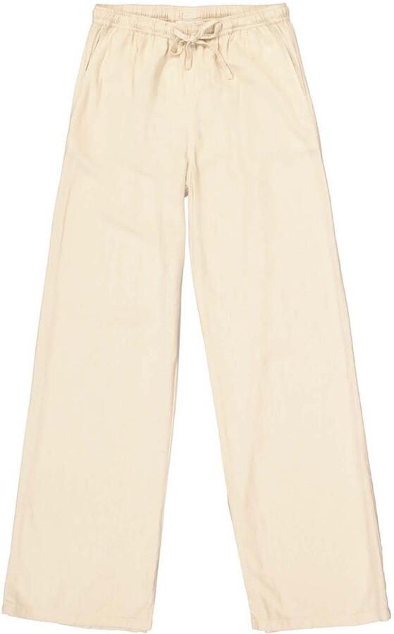 Garcia Wide leg stoffen broek van vicosemix met elastische band - Foto 4
