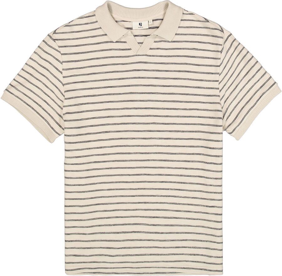 Garcia regular gestreepte polo beige - Foto 3