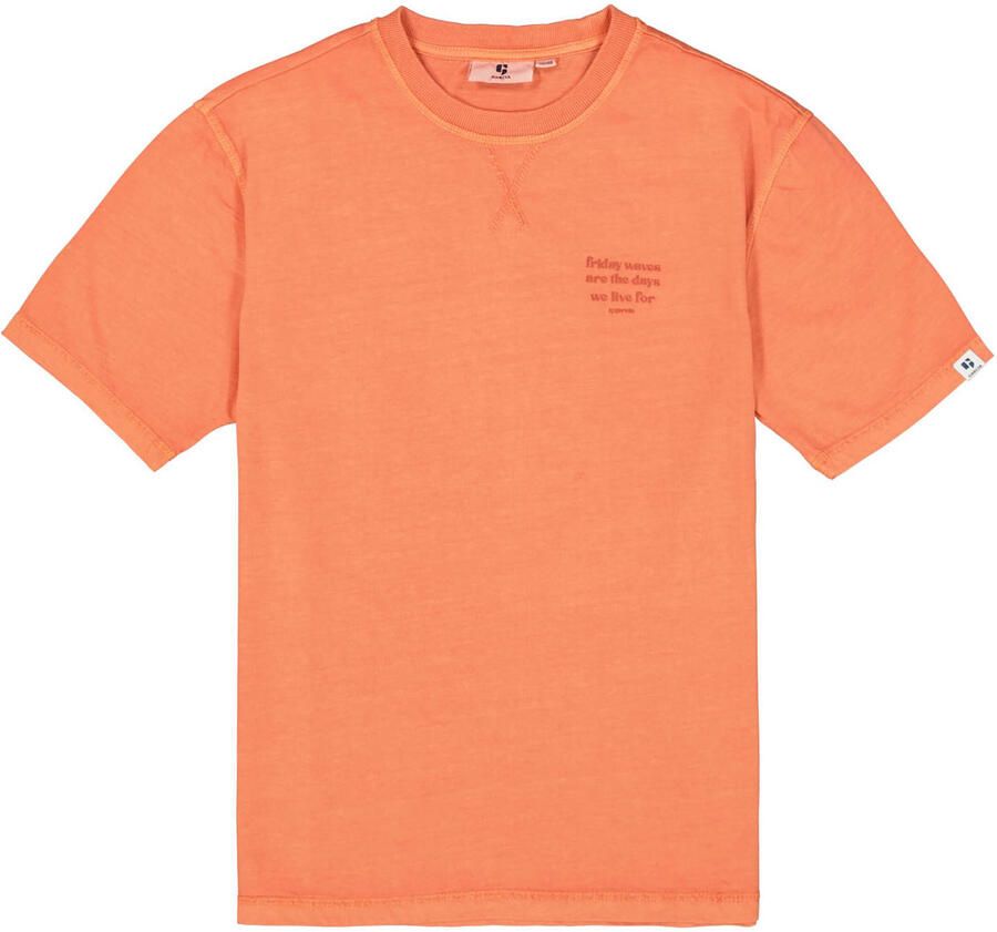 Garcia T-shirt met state tprint en ronde hals