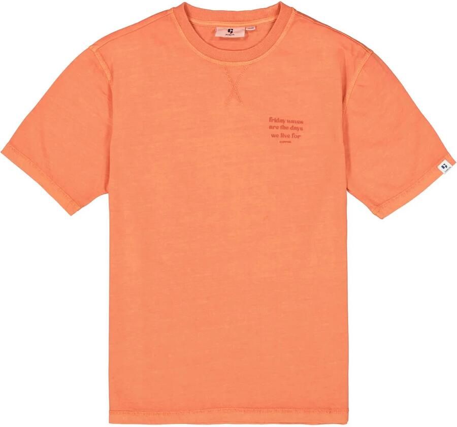 Garcia T-shirt met state tprint en ronde hals