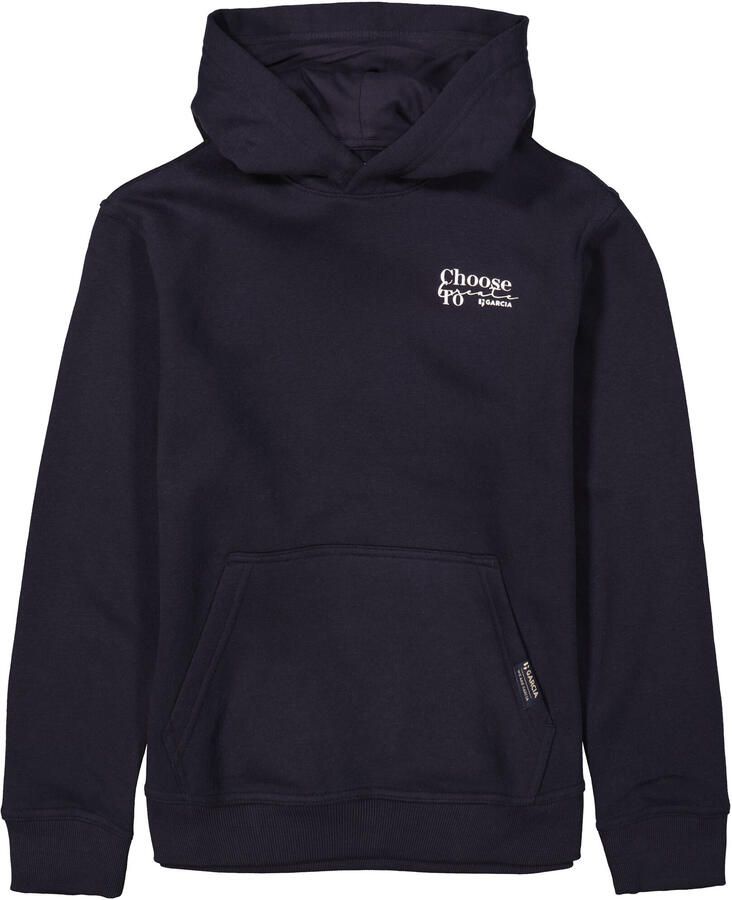 Garcia hoodie met backprint donkerblauw - Foto 4