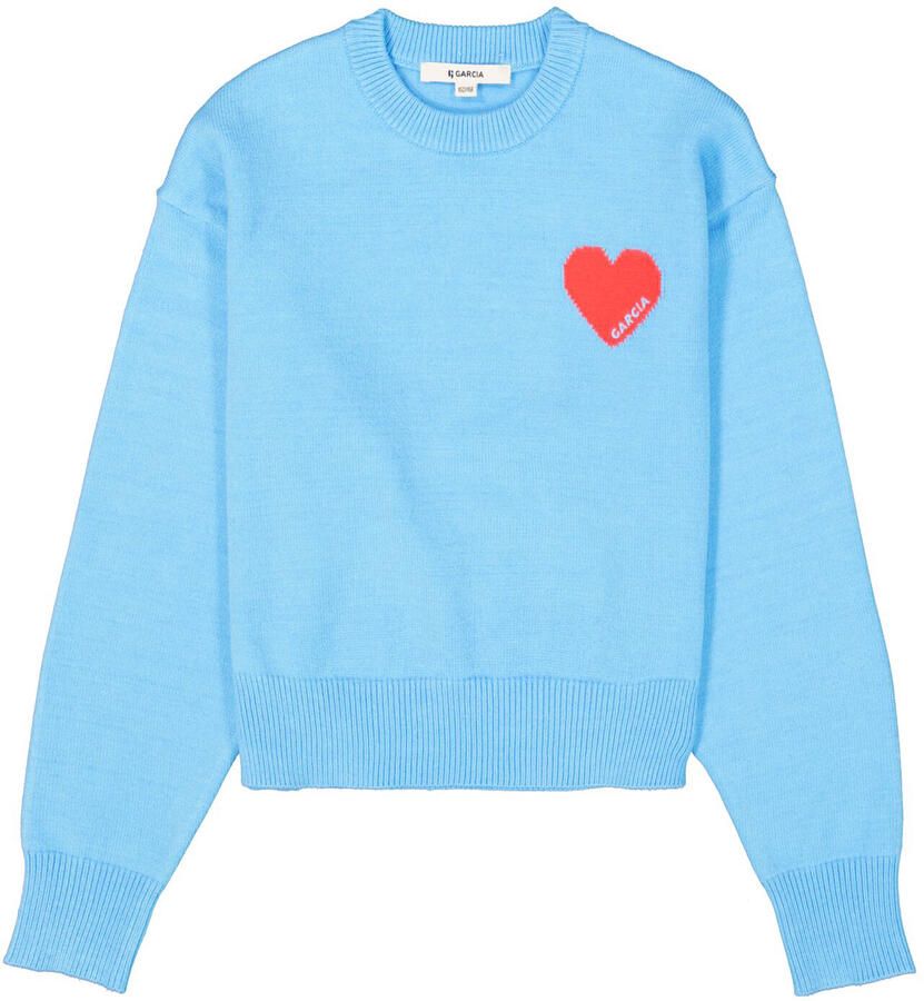 Garcia Gebreide pullover met ribboorden - Foto 4