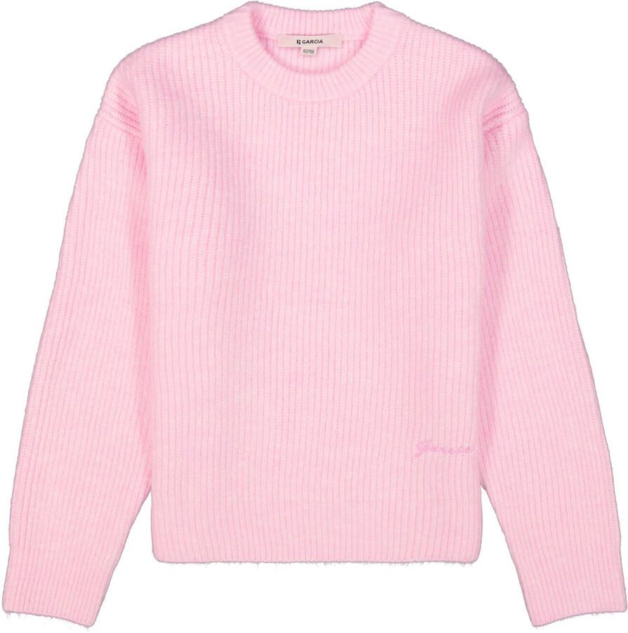 Garcia Gebreide pullover met ribboorden