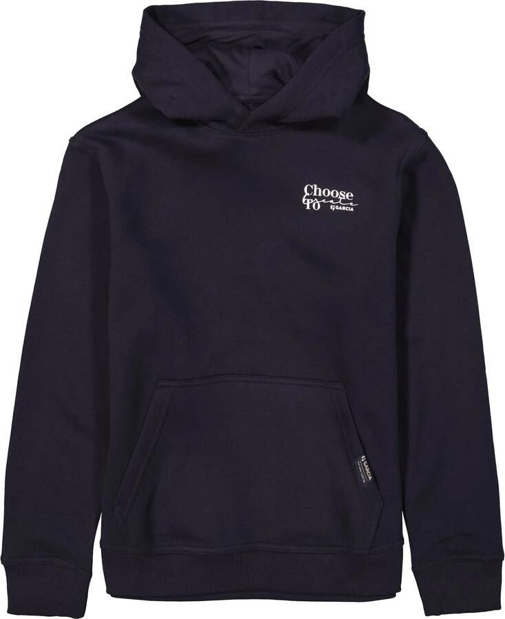 Garcia hoodie met backprint donkerblauw - Foto 4