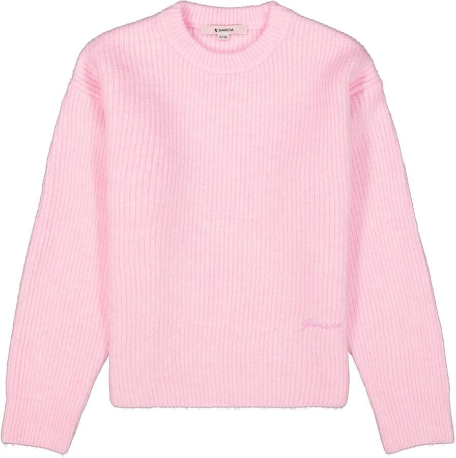 Garcia Gebreide pullover met ribboorden - Foto 3