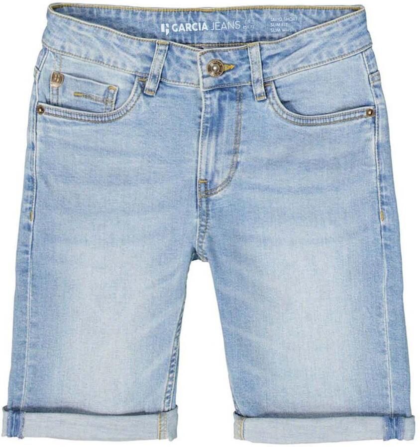 Garcia denim slim denim short light blue denim