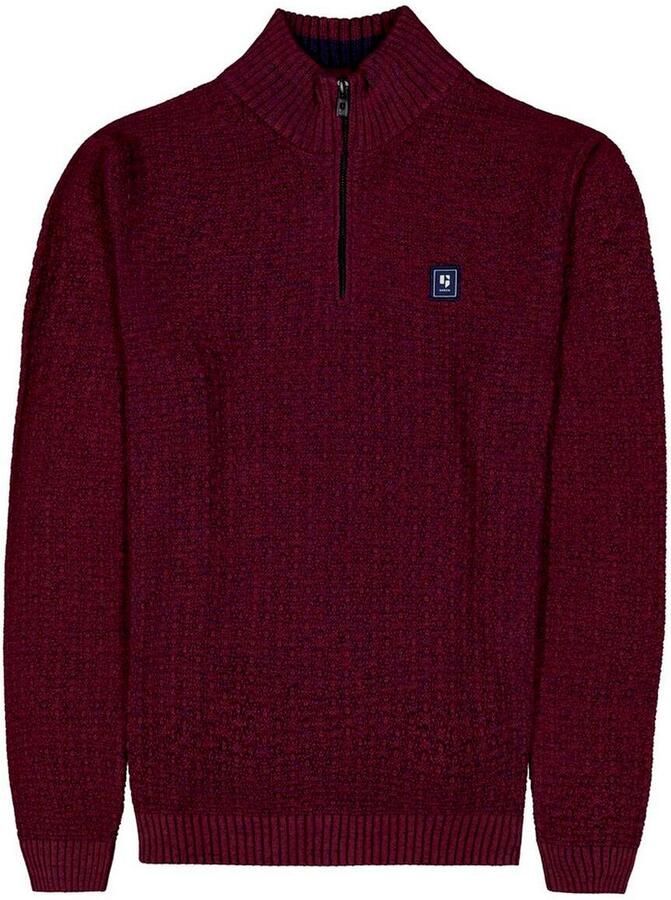 Garcia katoenen regular fit gebreide trui donkerrood
