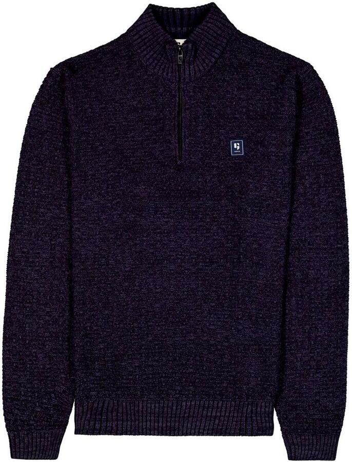 Garcia regular fit katoenen gebreide trui donkerblauw