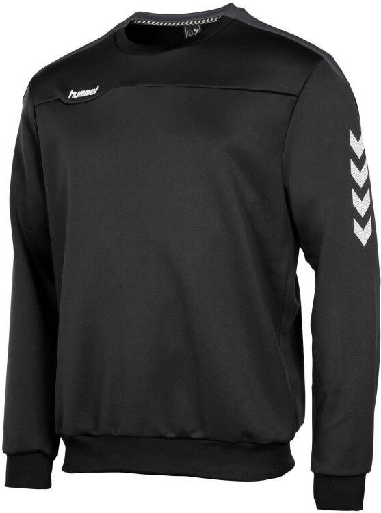 Hummel sportsweater zwart Polyester Ronde hals Effen 140