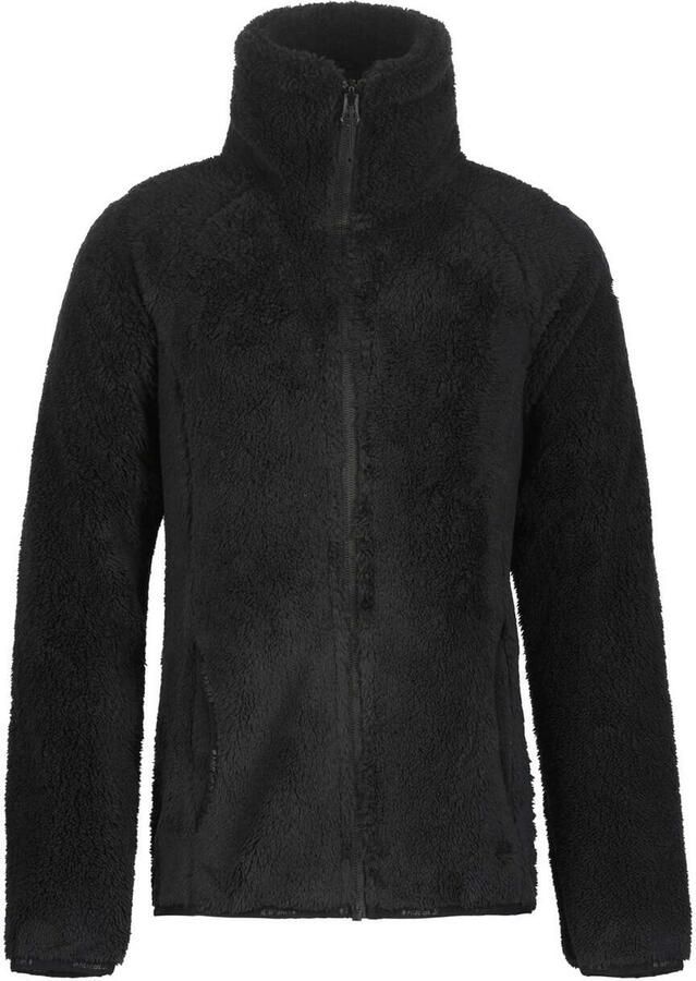 Icepeak Loma JR fleece vest zwart Outdoor vest Teddy Opstaande kraag