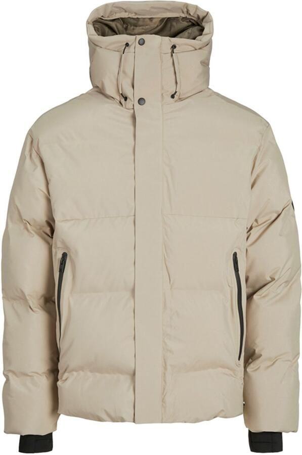 JACK & JONES CORE gewatteerde winterjas JCOALPHA beige