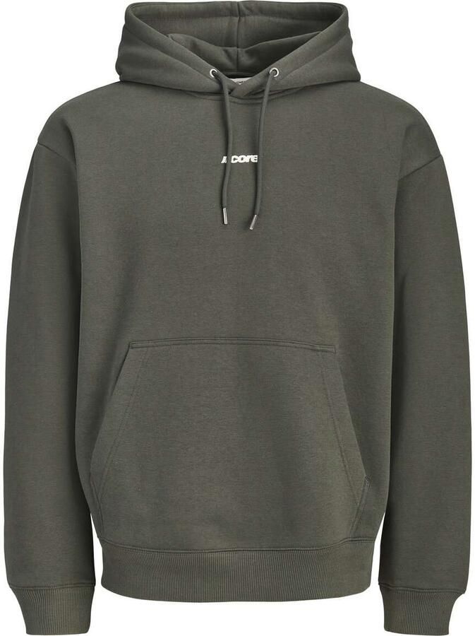JACK & JONES CORE oversized hoodie met backprint donkergroen - Foto 4