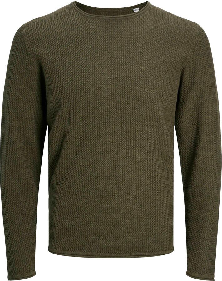 Jack & jones Essentials Gebreide Crew Neck Trui Olive Night Green Heren