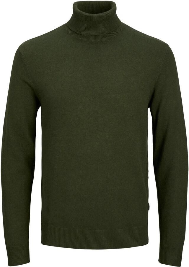 Jack & jones Groene Gebreide Rolhals Trui Green Heren