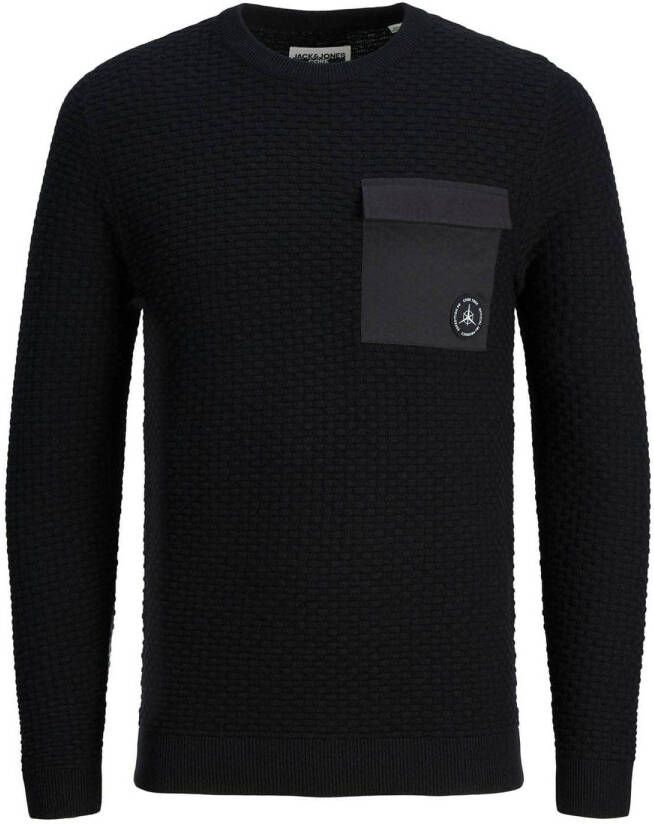 Jack & jones Round-neck Knitwear Zwart Heren