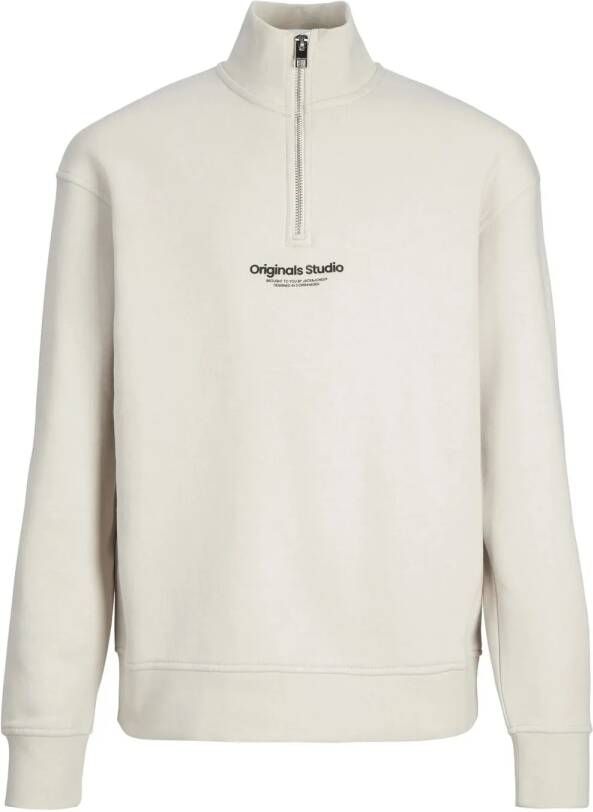 Jack & jones JUNIOR sweater JORVESTERBRO met tekst offwhite Ecru Tekst 128
